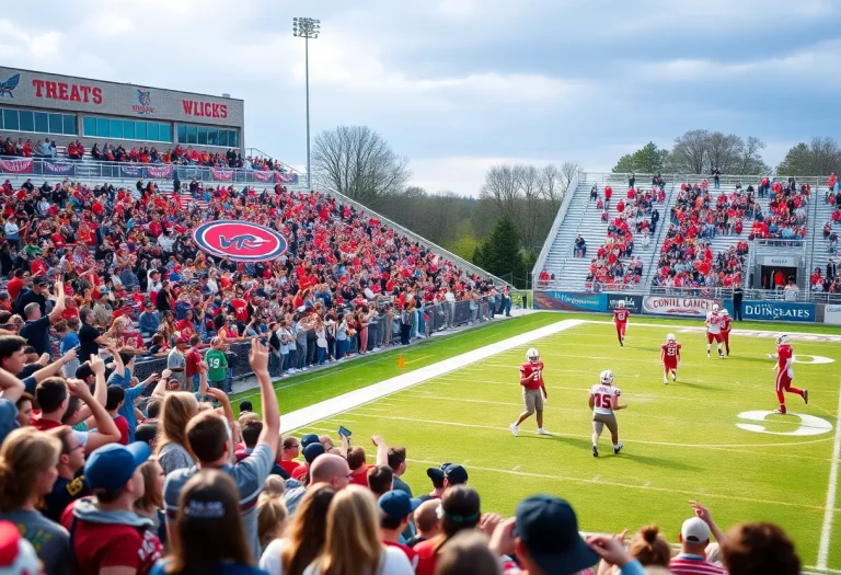 Fans cheering for high school football players in Mississippi