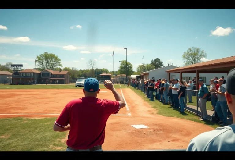 Community celebration for local baseball star