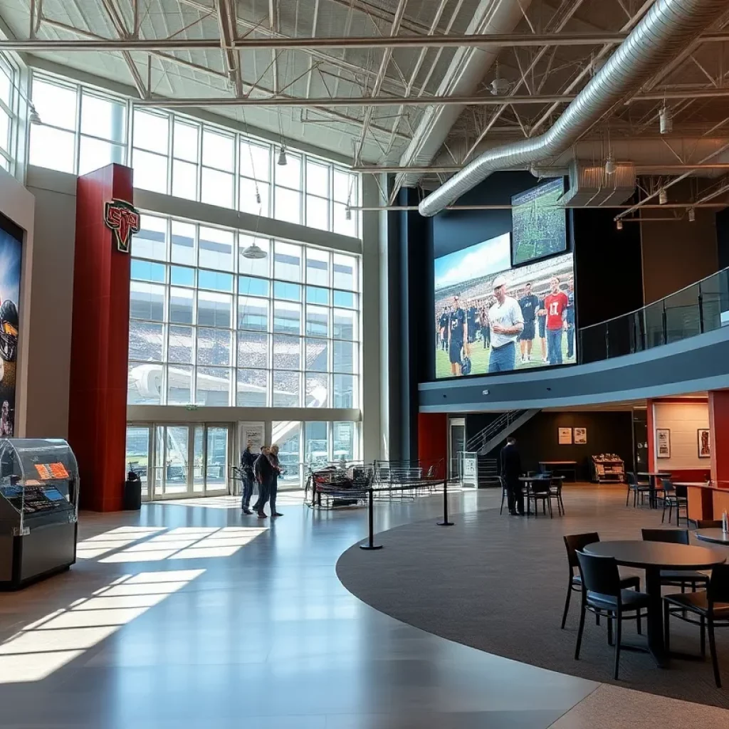 Exterior view of the new National High School Football Hall of Fame in Brook Park