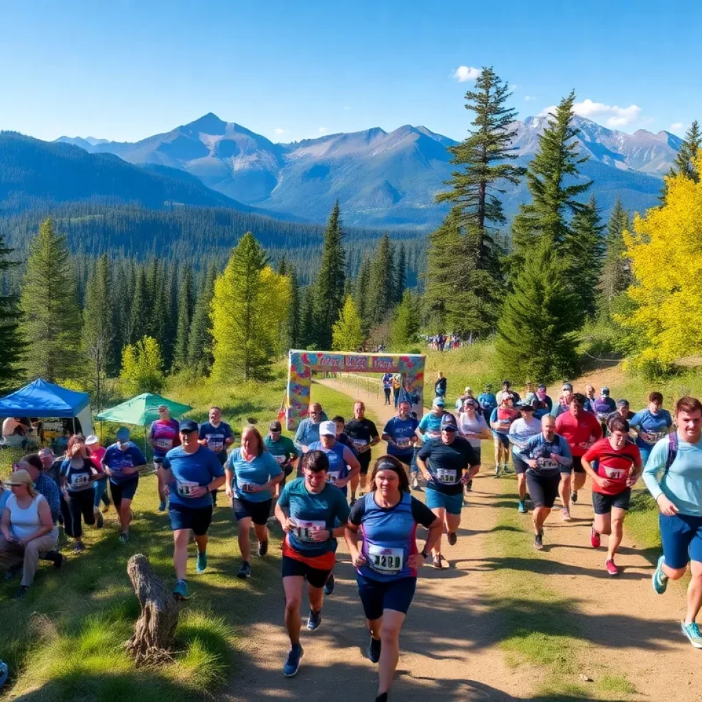Runners at the National High School Trail Championships