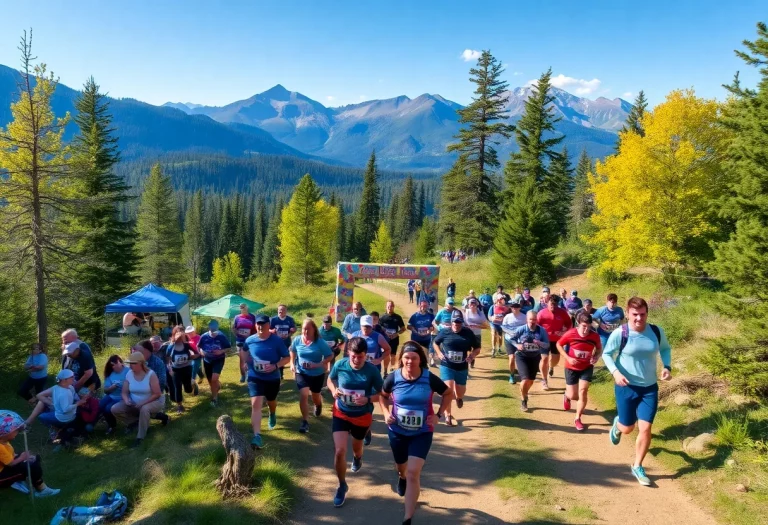 Runners at the National High School Trail Championships