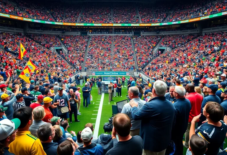 Football fans and scouts at the 2026 NFL Draft