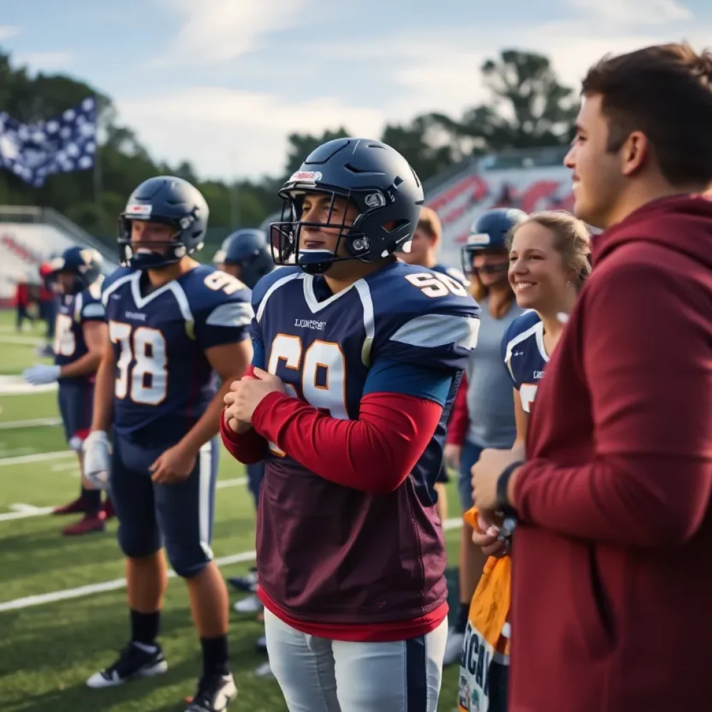 Family celebrating Noah Clark's commitment to South Carolina Gamecocks