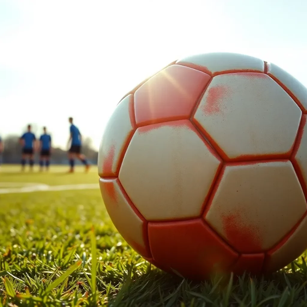 Noblesville boys soccer team training on the field