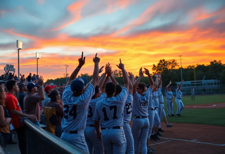 Playoff celebration of North DeSoto Griffins baseball team