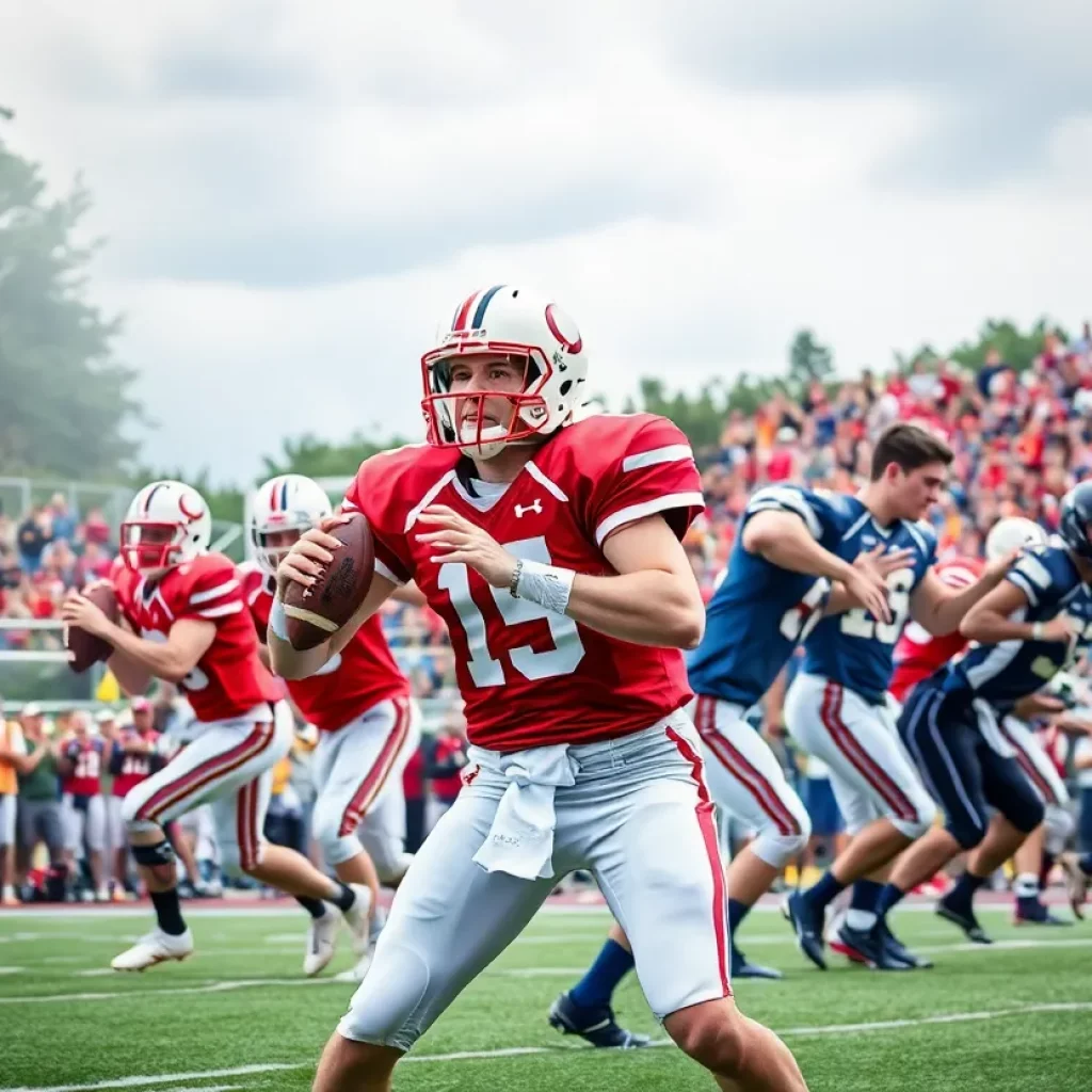 Quarterbacks in action during Ohio high school football games