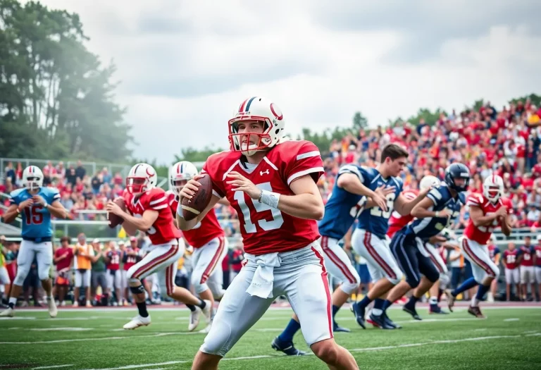 Quarterbacks in action during Ohio high school football games