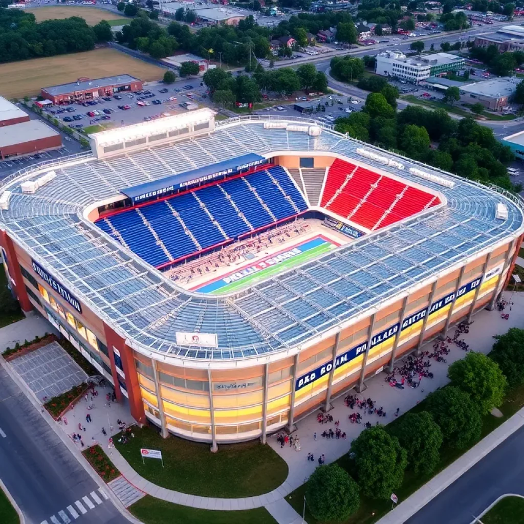 Aerial view of the new Phillip Beard Stadium in Buford, Georgia.