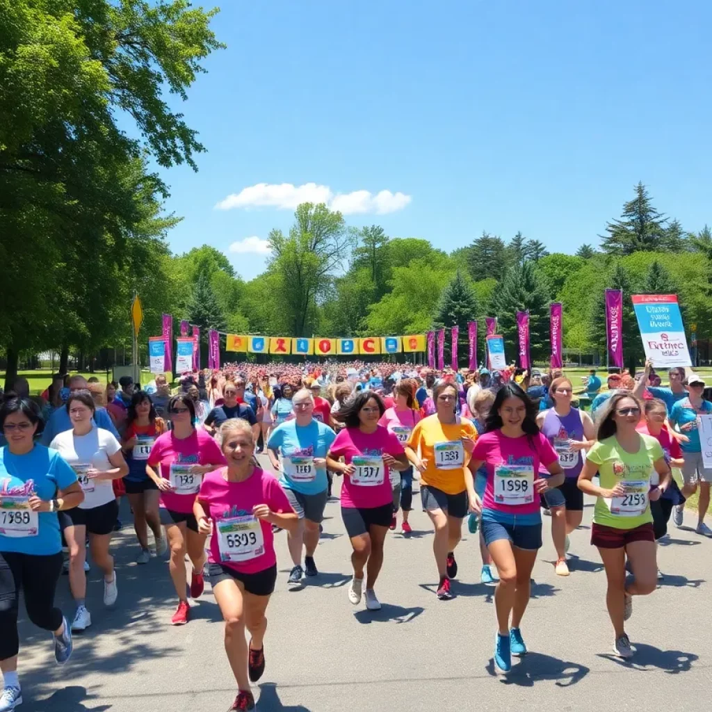 Participants at the River City 5 Miler charity race