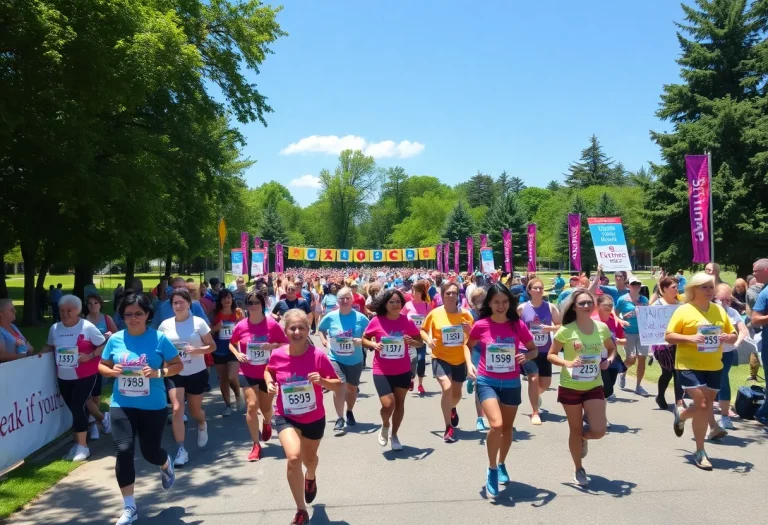 Participants at the River City 5 Miler charity race