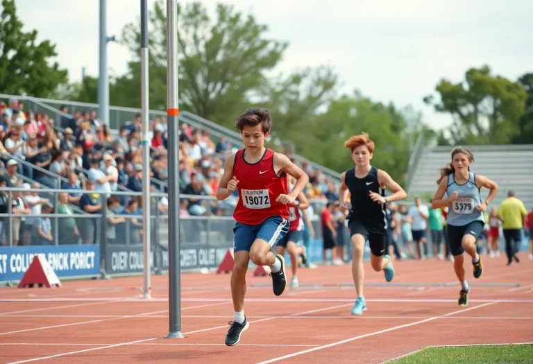 High school athletes competing at the Santa Barbara County Track and Field Championships