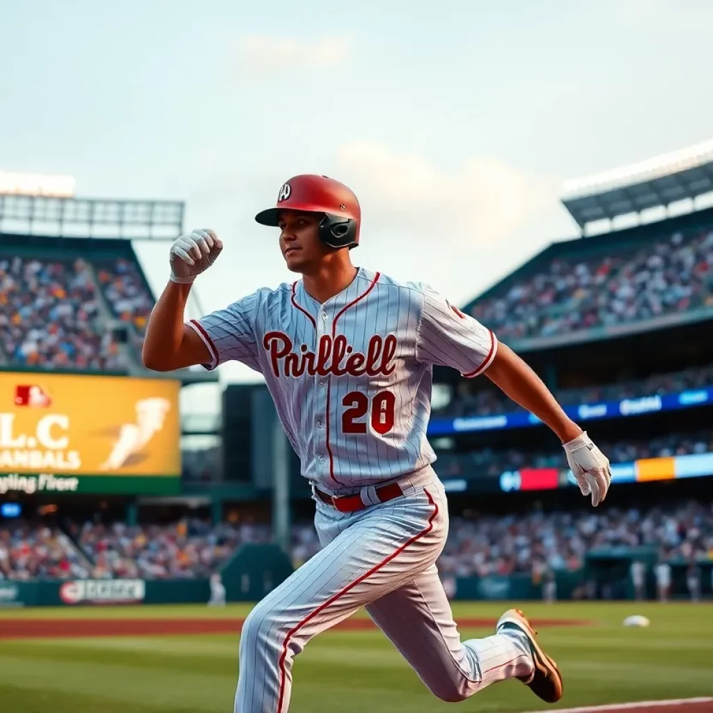 Baseball player in action at the MLB draft event