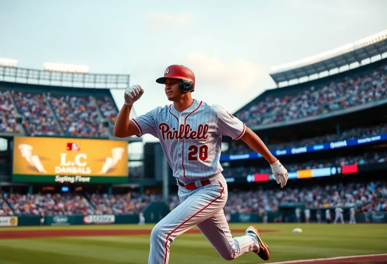 Baseball player in action at the MLB draft event