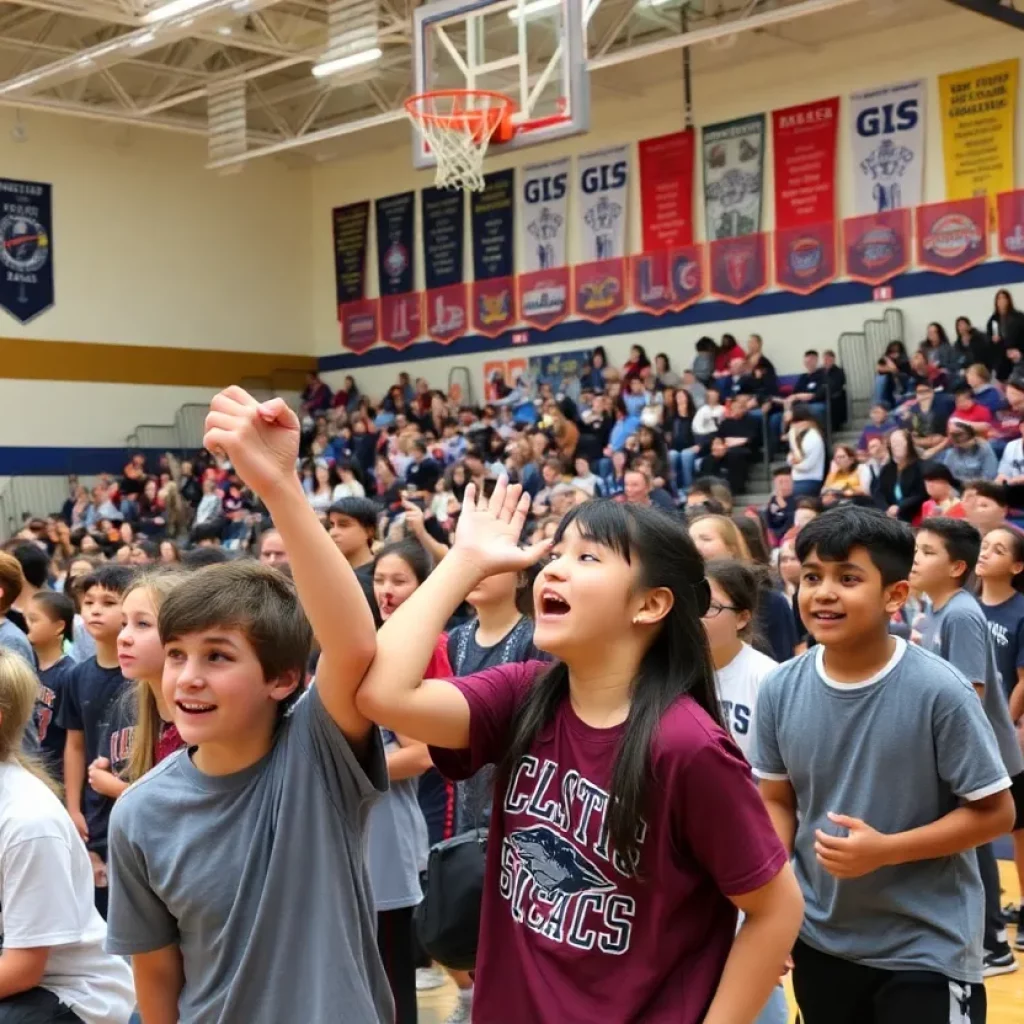 Students engaged in basketball at Stow-Munroe Falls High School