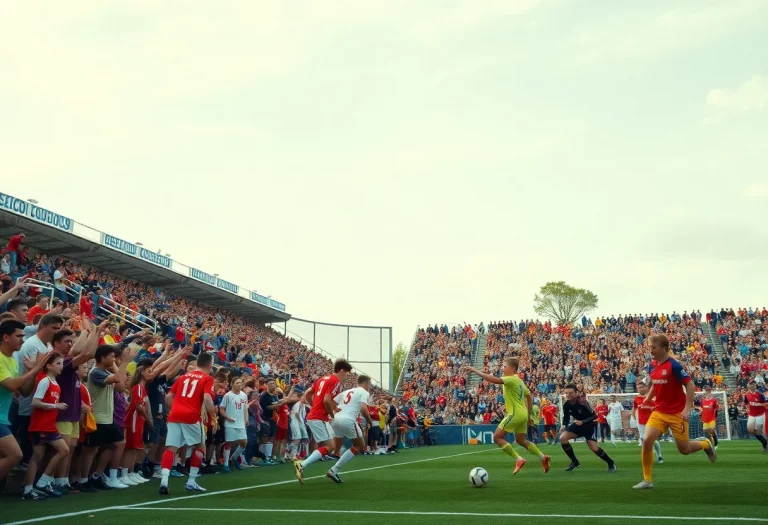 Soccer players from Sycamore and DeKalb in action during a match