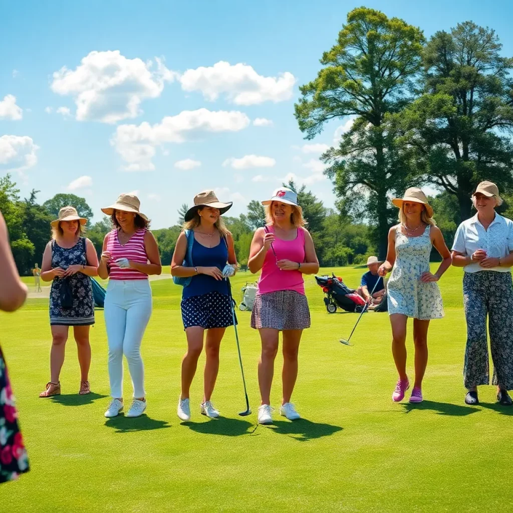 Women participating in a golf outing at Terre Haute Country Club