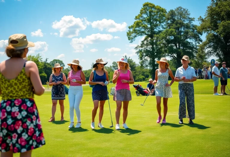 Women participating in a golf outing at Terre Haute Country Club