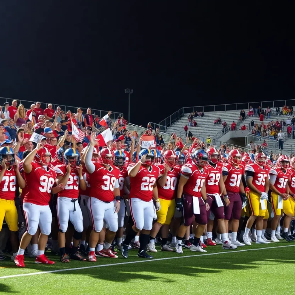 Exciting Texas high school football game in action