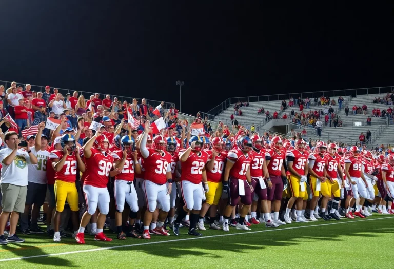 Exciting Texas high school football game in action