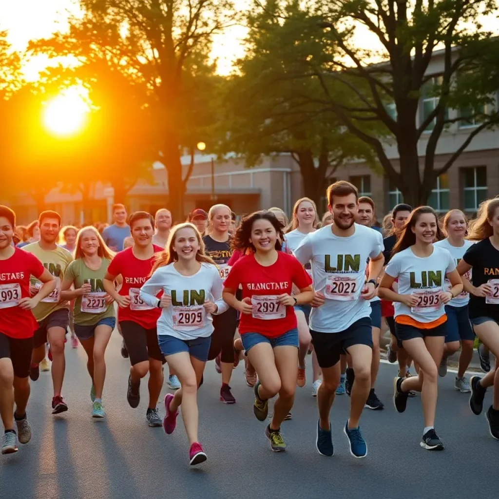 Participants running in the Tiger Alumni Community 3K Race