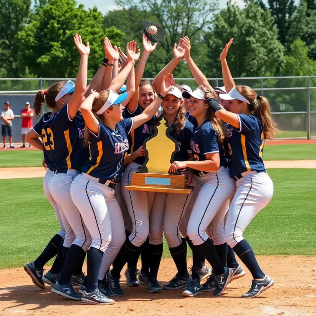 Van Meter Bulldogs celebrating their state championship victory