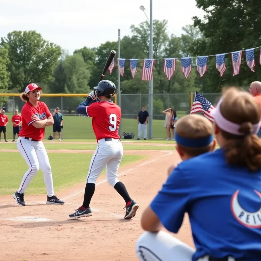 Community softball players compete at the Veterans Memorial Softball Classic