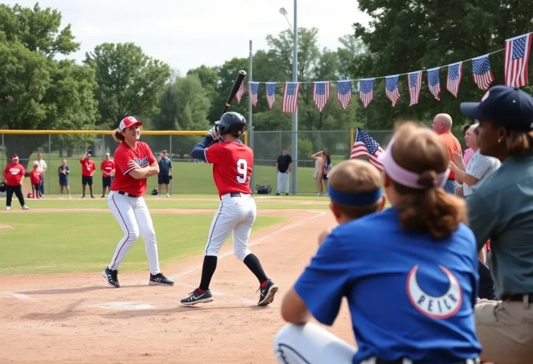 Community softball players compete at the Veterans Memorial Softball Classic