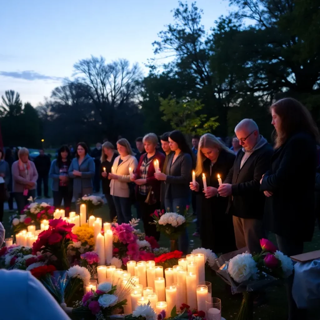 Community vigil remembering a local teen
