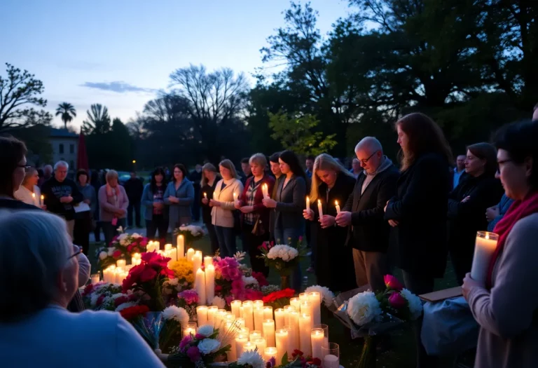 Community vigil remembering a local teen