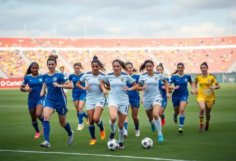 Villanova Women's Soccer players in action on the field