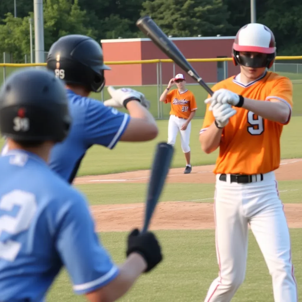 Wahlert Catholic baseball team celebrating victory in semifinals