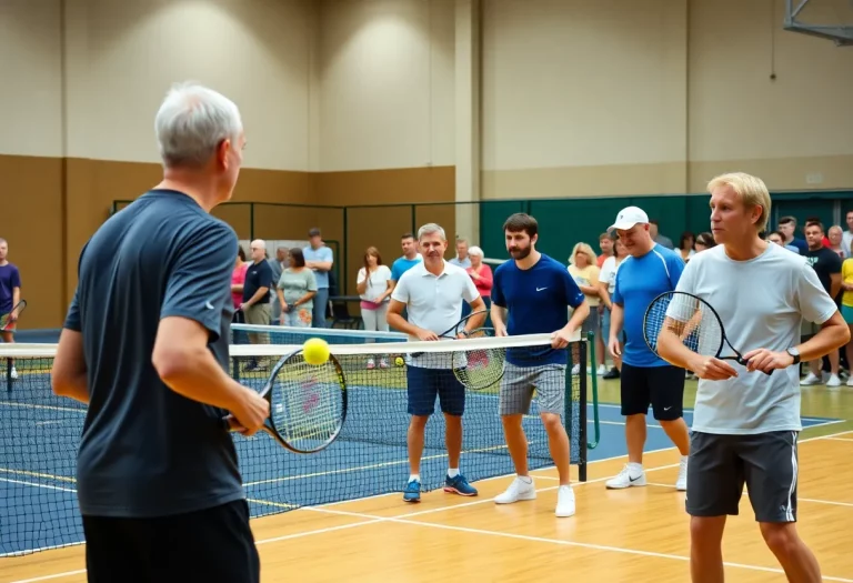 Mixed doubles tennis tournament at Watertown YMCA
