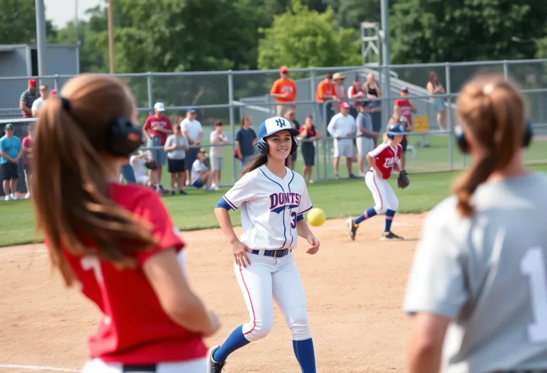 Athletes playing in the Western Pennsylvania Softball All-Star Game