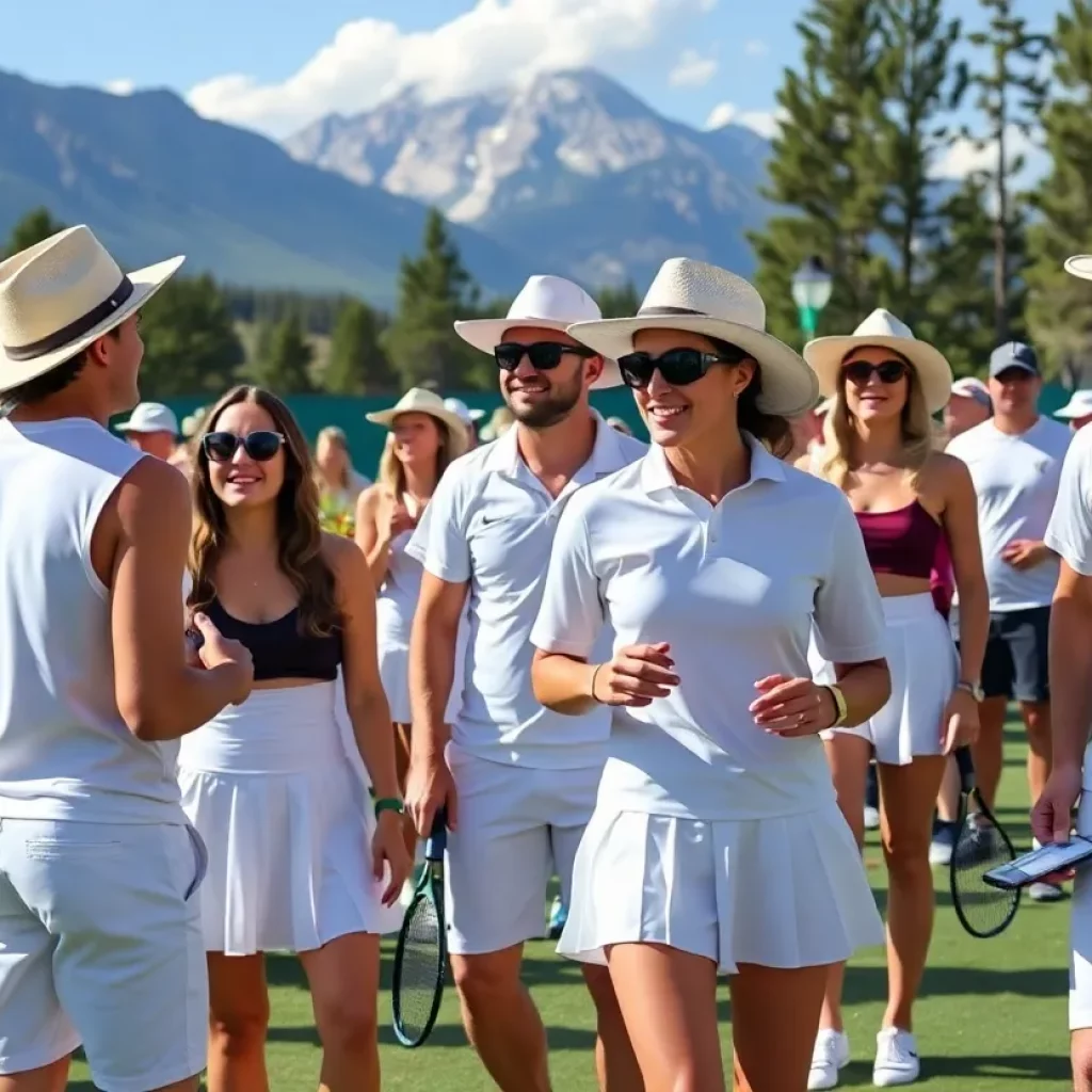 Participants enjoying the Wyoming Wimbledon event in Jackson Hole.