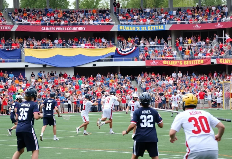 Lacrosse players competing at All-America Weekend at Unitas Stadium