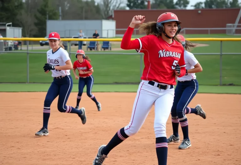 Players showcasing dynamic plays on a softball field