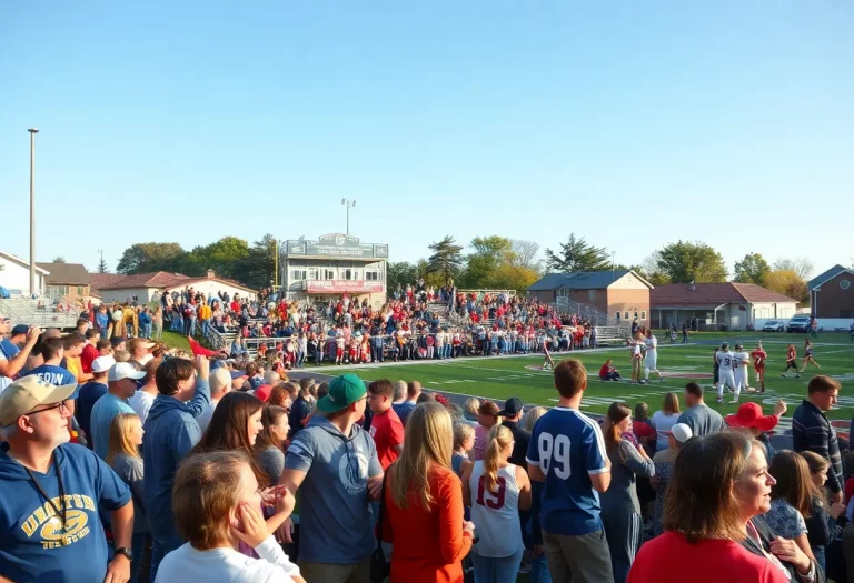 Andale community sports event with fans cheering