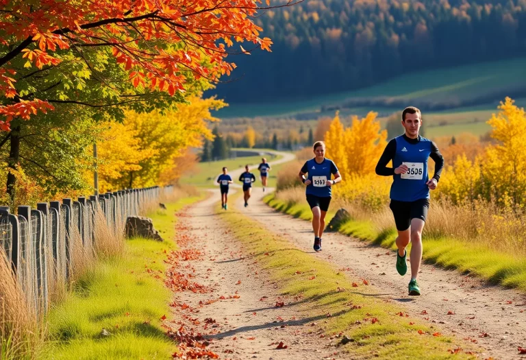 Cross country runners training in Berkeley Springs