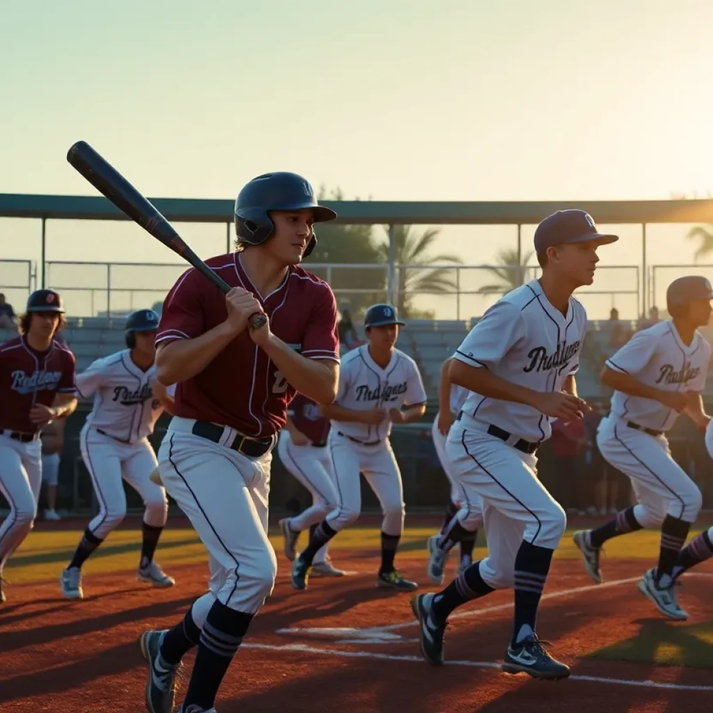 Berkshire Badgers baseball team practicing on field