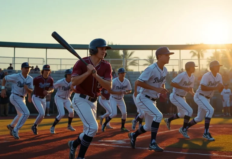Berkshire Badgers baseball team practicing on field