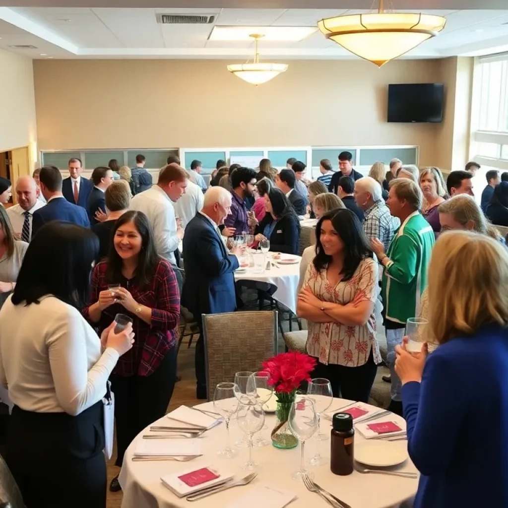 Community gathering at Carthage Lacrosse Hall of Fame induction ceremony
