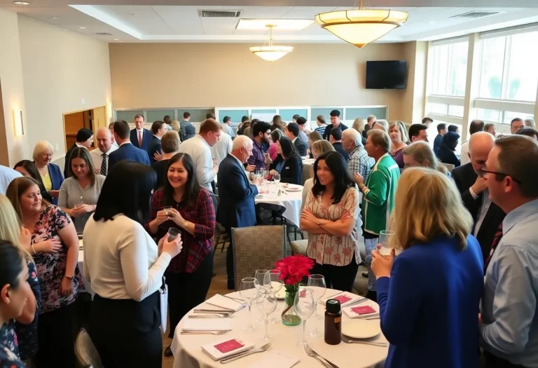 Community gathering at Carthage Lacrosse Hall of Fame induction ceremony
