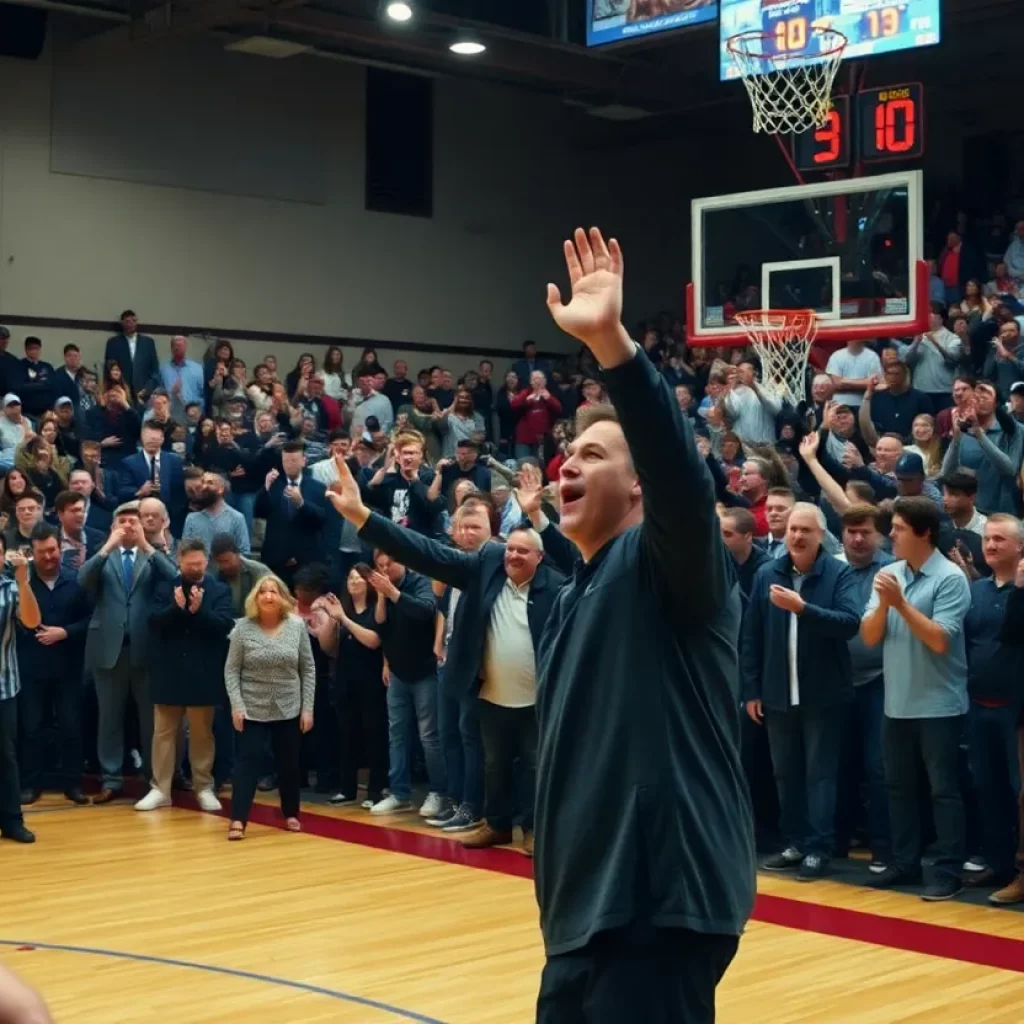 Crowd reacts to chaos at basketball tournament