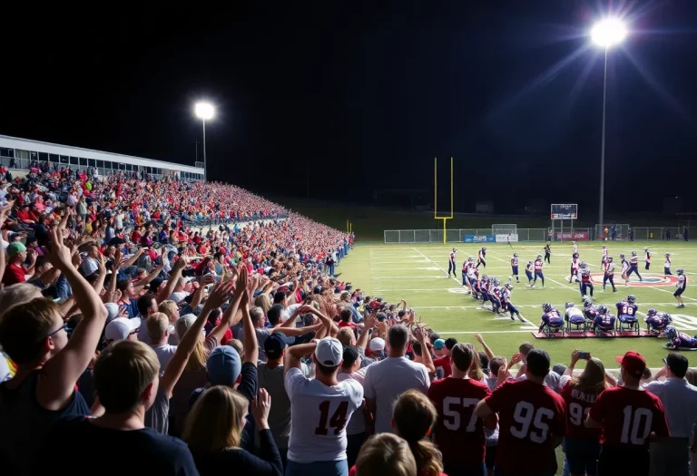 Cincinnati high school football players in action during a game