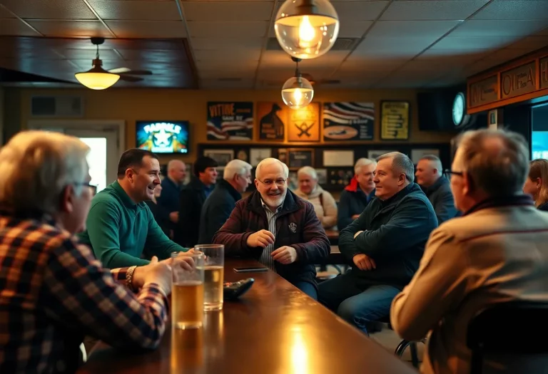Gathering at Stringer’s Bar and Grill celebrating coaching legacy