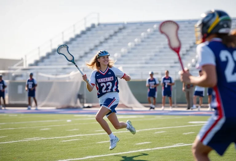 High school athlete excelling in lacrosse and football