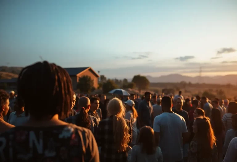 A supportive community coming together in remembrance.