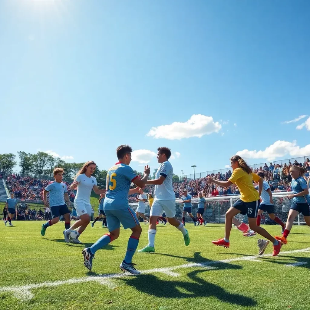 Coronado Cougars soccer team playing a match