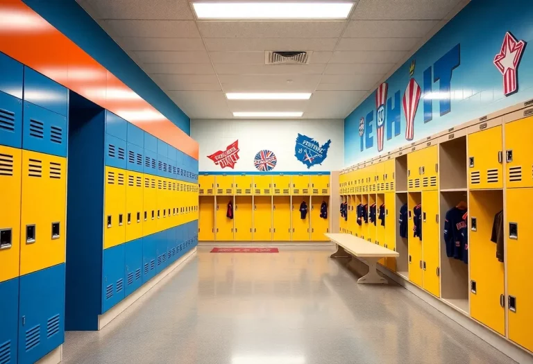 Newly renovated locker room for Parkersburg High School cross country team