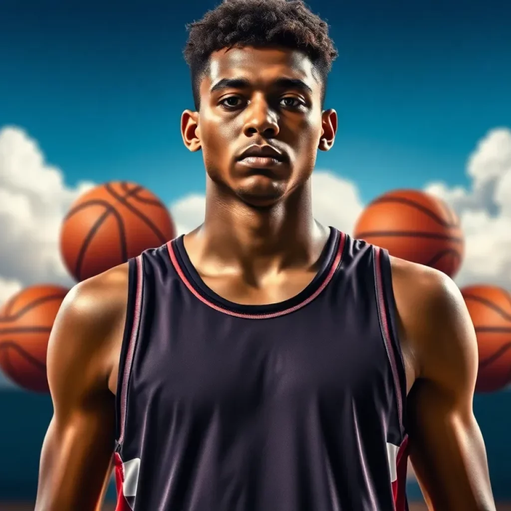 Basketball player showing off tribute tattoo in remembrance of mother